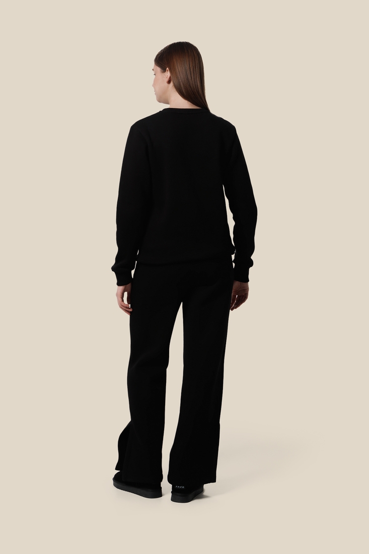 Фото Штани палаццо однотонні жіночі LAWA WTC02338 2XL Чорний (2000990291936W)(LW)