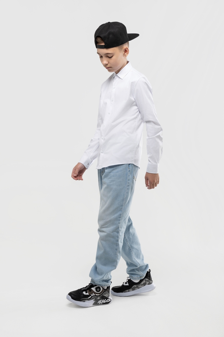 Фото Сорочка однотонна для хлопчика Deniz 311-1 146 см Білий (2000989810346D)