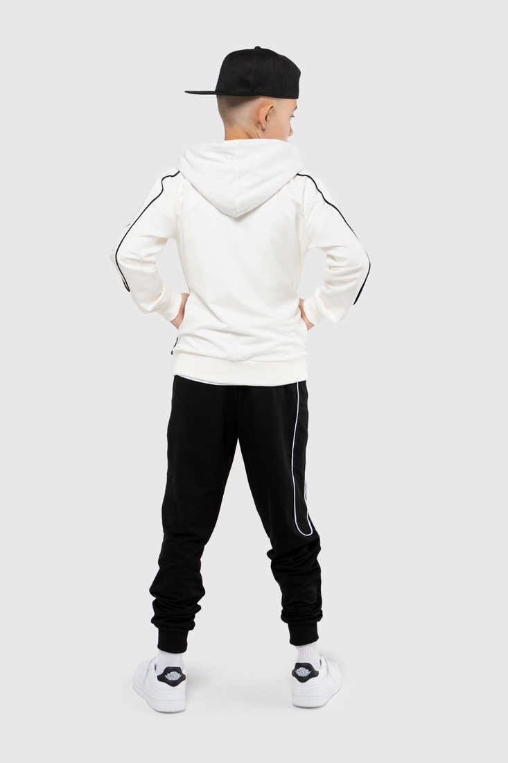 Фото Спортивний костюм (кофта, штани) для хлопчика YESMINA 4269 140 см Білий (2000989929758D)