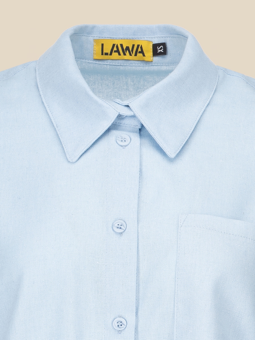 Фото Рубашка однотонная женская LAWA K-WTC02392 XL Голубой (2000990641861S)