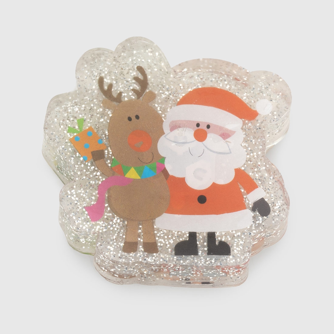 Фото Фонарик светодиодный рождественский "Дед Мороз и олень" XD52672 Разноцветный (2000990241375)(NY)
