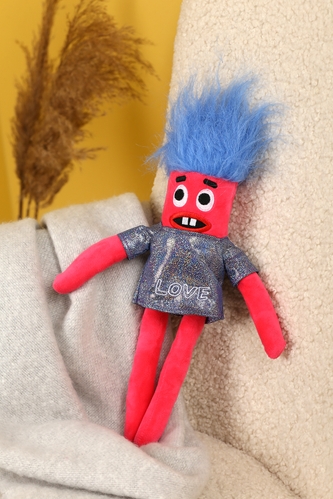 Фото М'яка іграшка однотоне волосся сосиска 40 см K6004 Рожевий (2000989511977)