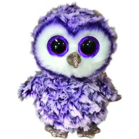 Фото Мягкая игрушка TY Beanie Boo's Фиолетовая сова "Moonlight" 15см (36325)