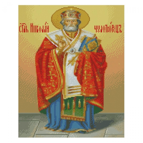 Фото Алмазная картина FA40818 "Николай Чудотворец", размером 40х50 см (4823113806088)