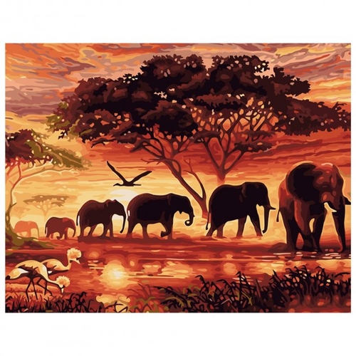 Фото Набор для росписи по номерам VA-2104 "Африка", размером 40х50 см (2000904568741)