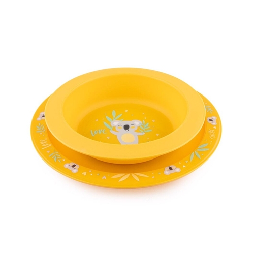 Фото Набір посуду з 2х елементів EXOTIC ANIMALS жовтий Canpol 56/523_yel Жовтий (2000990204356)