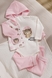 Костюм (боди+кофта+штаны) для девочки Mini Papi 0396 68 см Розовый (2000990483447D) Фото 1 из 18