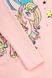 Лонгслів з принтом для дівчинки Dassi 24659 128 см Рожевий (2000989862697D)