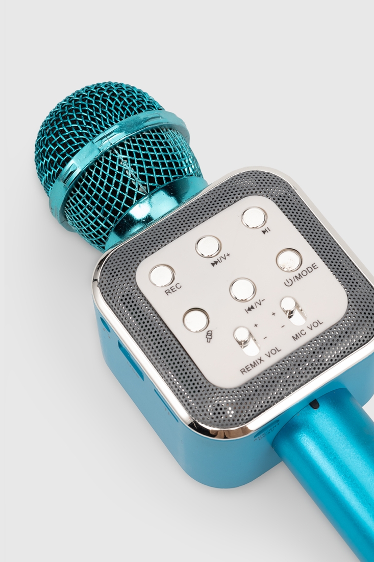 Фото Беспроводной караоке микрофон с Bluetooth WANRONGDIANZIKEJIYOUXIANGONGSI 1818 Синий (2000990269249)