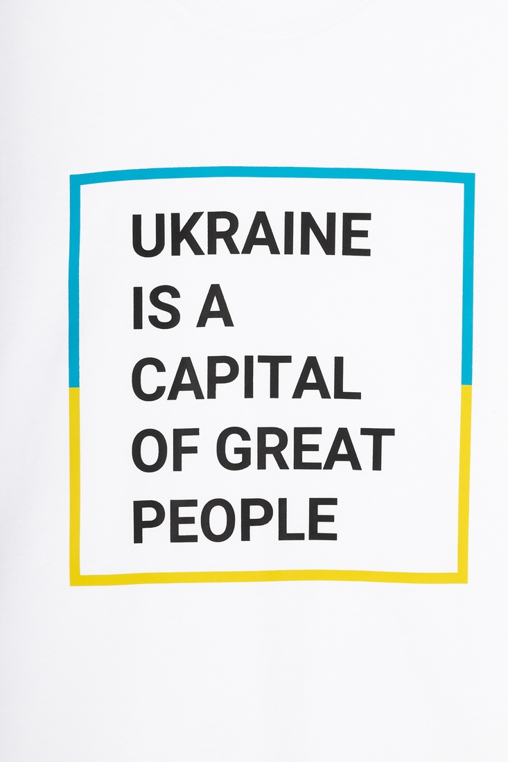 Фото Футболка чоловіча патріотична Demos TMC U1 "Ukraine is a capital" 3XL Білий (2000989687825A)