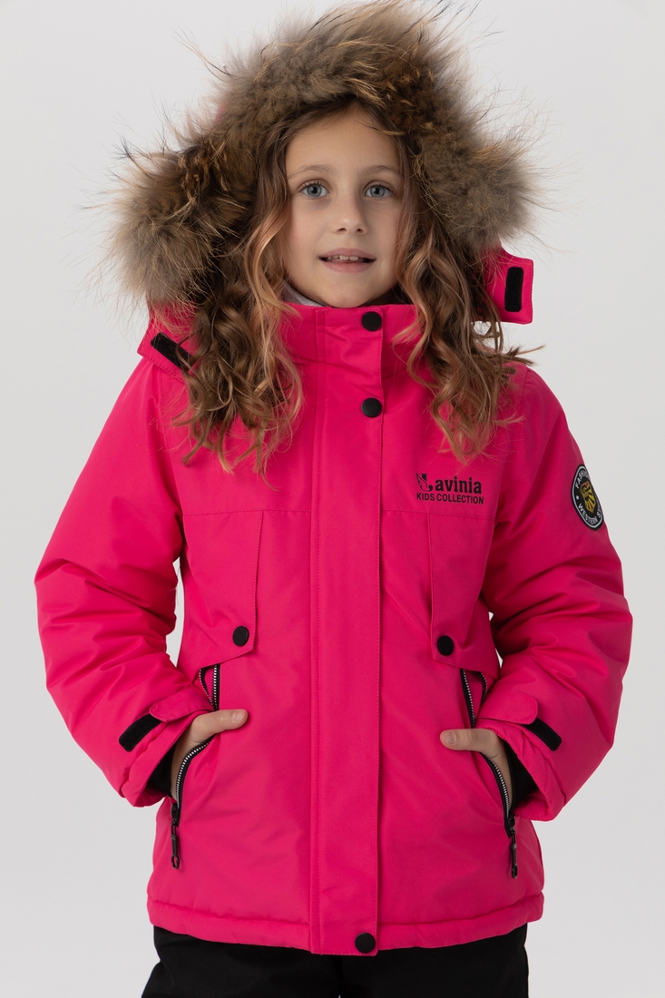 Фото Комбінезон для дівчаток (куртка+штани на шлейках) зима 1506 92 Малиновий (2000989628057W)