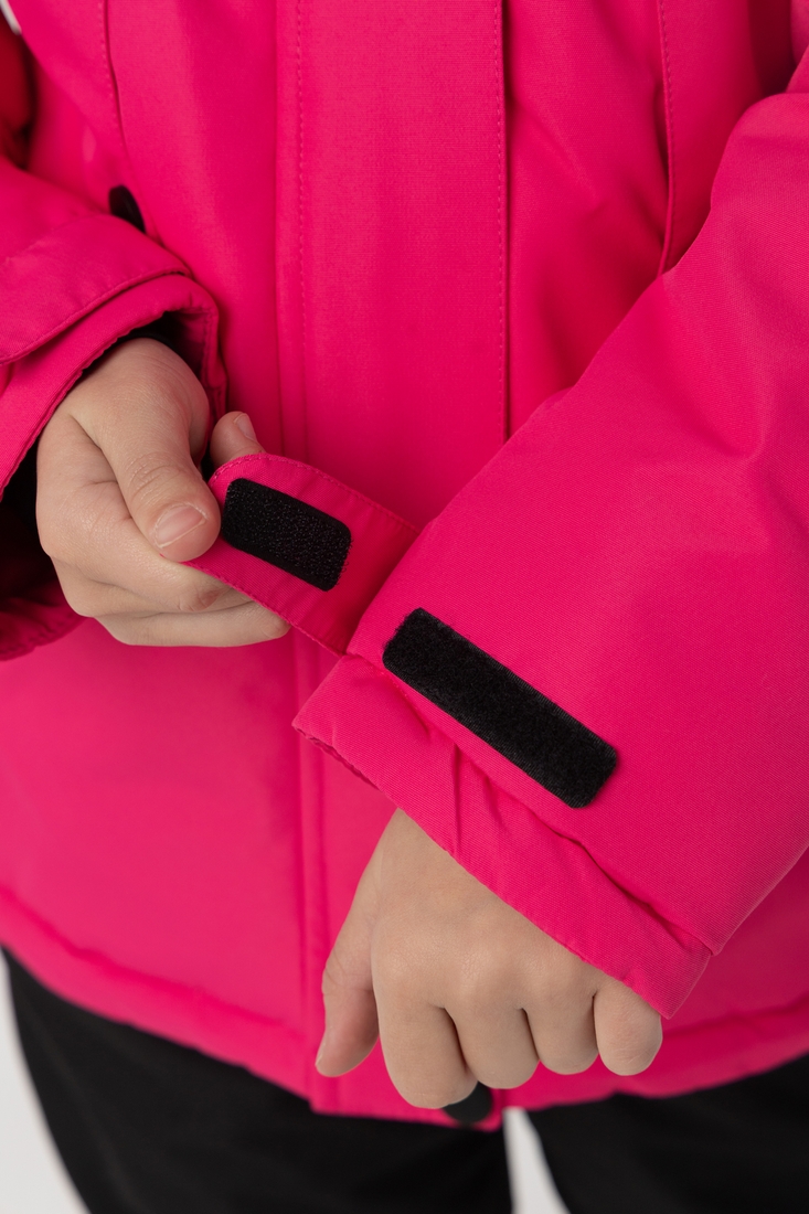 Фото Комбінезон для дівчаток (куртка+штани на шлейках) зима 1506 116 Малиновий (2000989628101W)