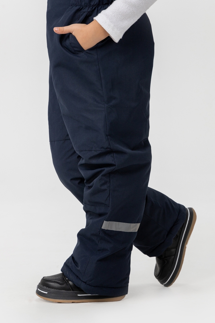 Фото Комбінезон для хлопчика L-2385 куртка+штани на шлейках 128 см Темно-синій (2000989996026W)