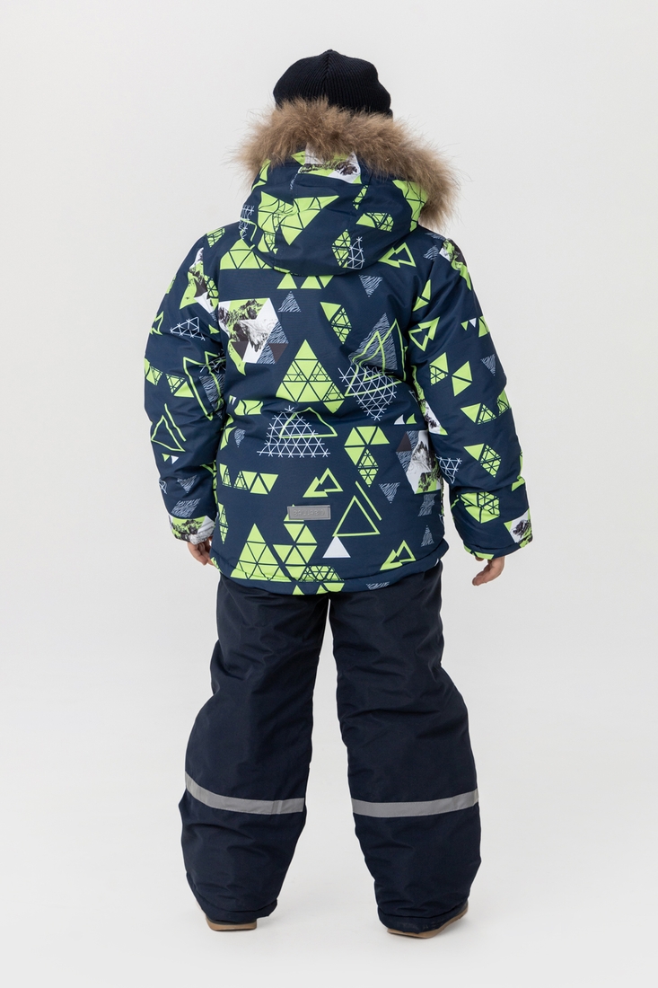 Фото Комбінезон для хлопчика L-2385 куртка+штани на шлейках 128 см Темно-синій (2000989996026W)
