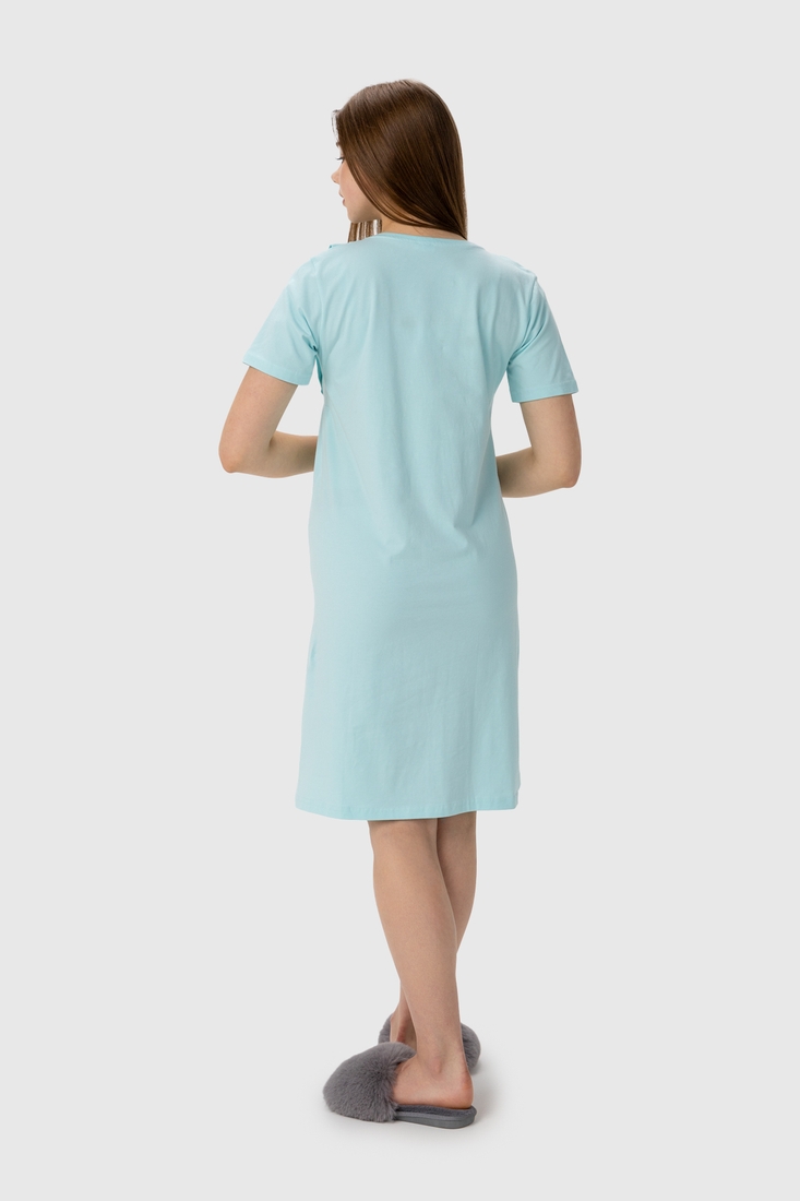 Фото Комплект для кормящих женский халат+рубашка Nicoletta 7398 S Синий (2000990160676А)