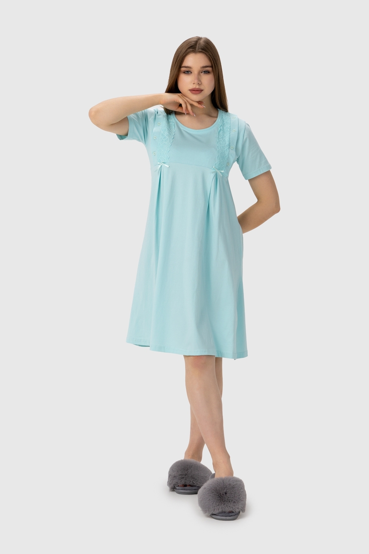 Фото Комплект для годуючих жіночий халат+сорочка Nicoletta 7398 XL Синій (2000990160737А)