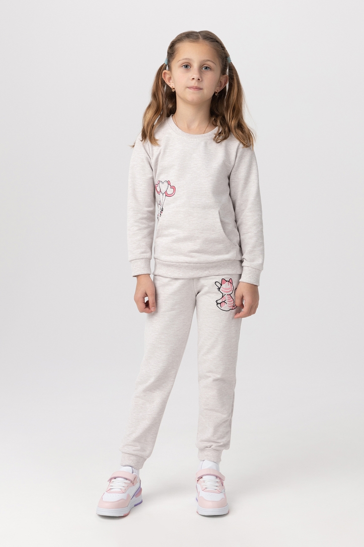 Фото Костюм для дівчинки (світшот+штани) Breeze 1560 116 см Бежевий (2000990144829D)