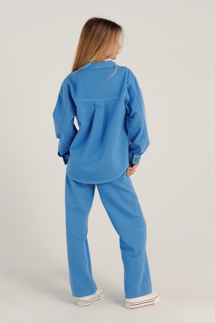 Фото Костюм для девочки(рубашка+брюки) DMB 0187-0268 164 см Голубой (2000990266125D)