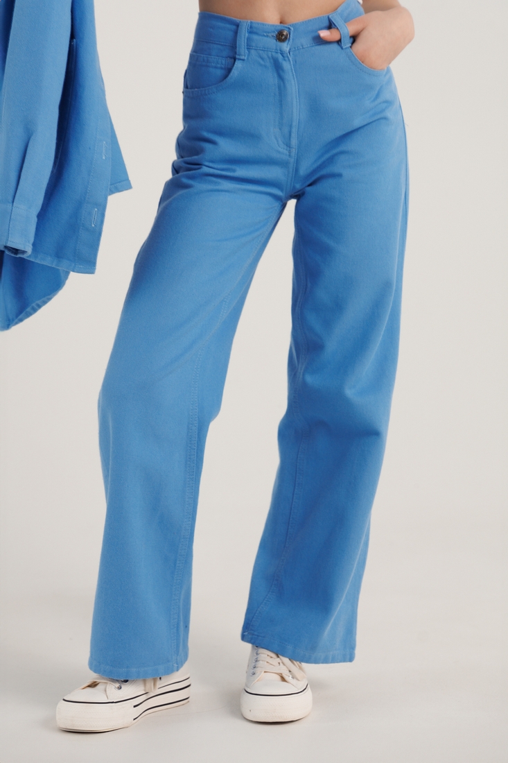 Фото Костюм для девочки(рубашка+брюки) DMB 0187-0268 134 см Голубой (2000990266088D)