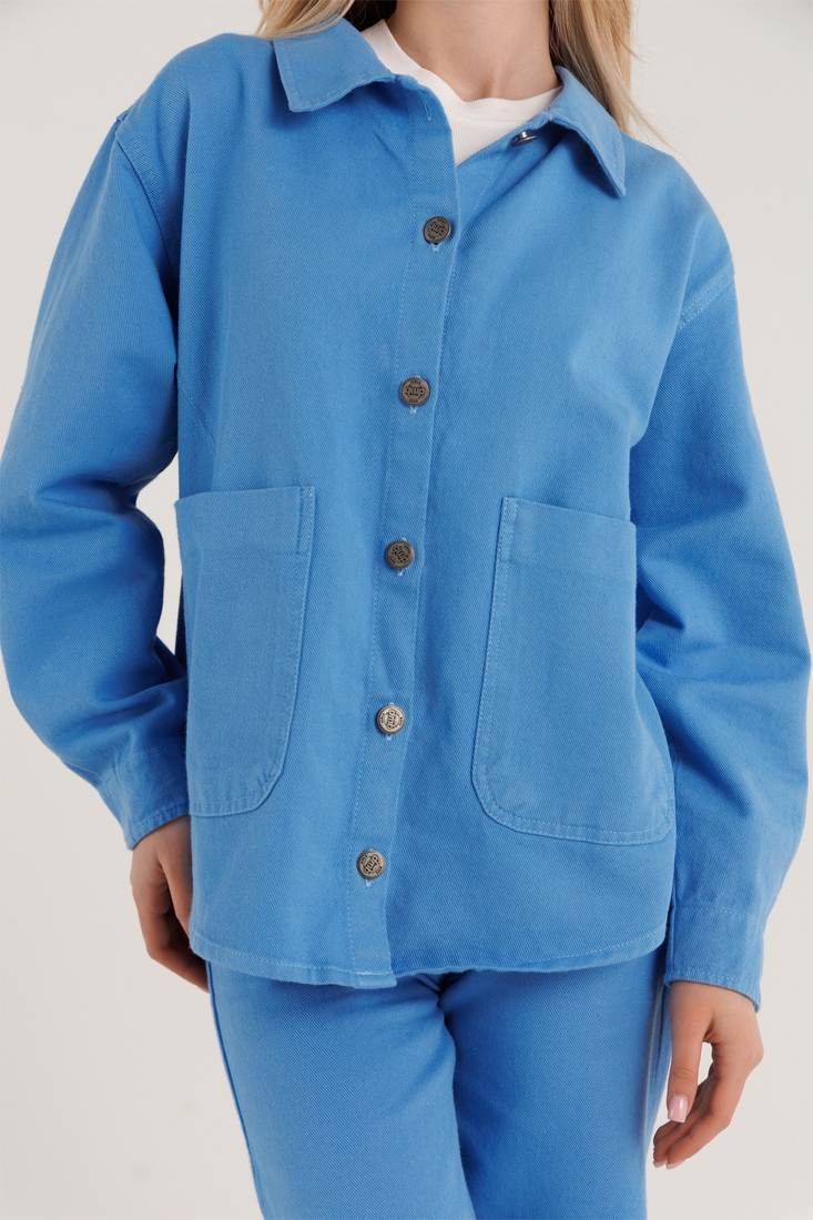 Фото Костюм для дівчинки(рубашка+штани) DMB 0187-0268 164 см Блакитний (2000990266125D)