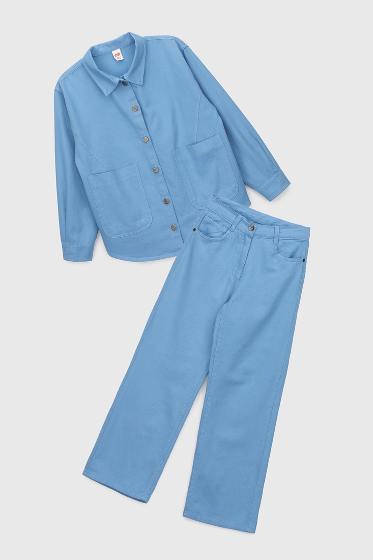 Фото Костюм для девочки(рубашка+брюки) DMB 0187-0268 164 см Голубой (2000990266125D)