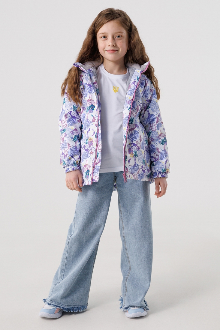 Фото Куртка для дівчинки Snowgenius D639-03 128 см Білий (2000990235213D)