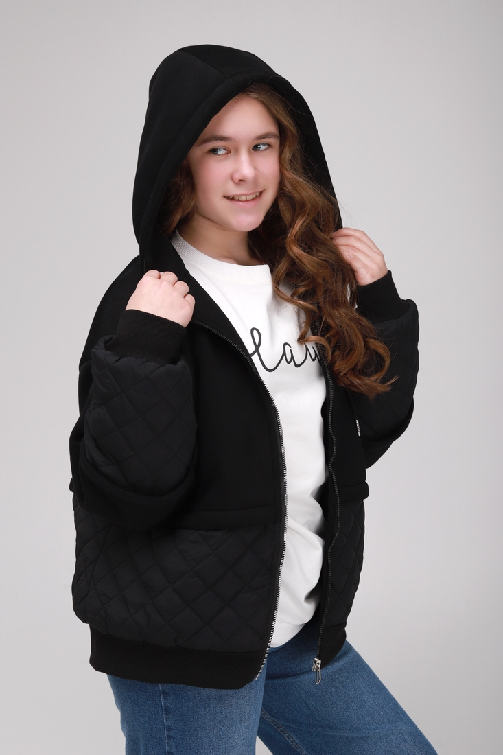 Фото Куртка для дівчинки XZKAMI 2263 164 см Чорний (2000989344445D)
