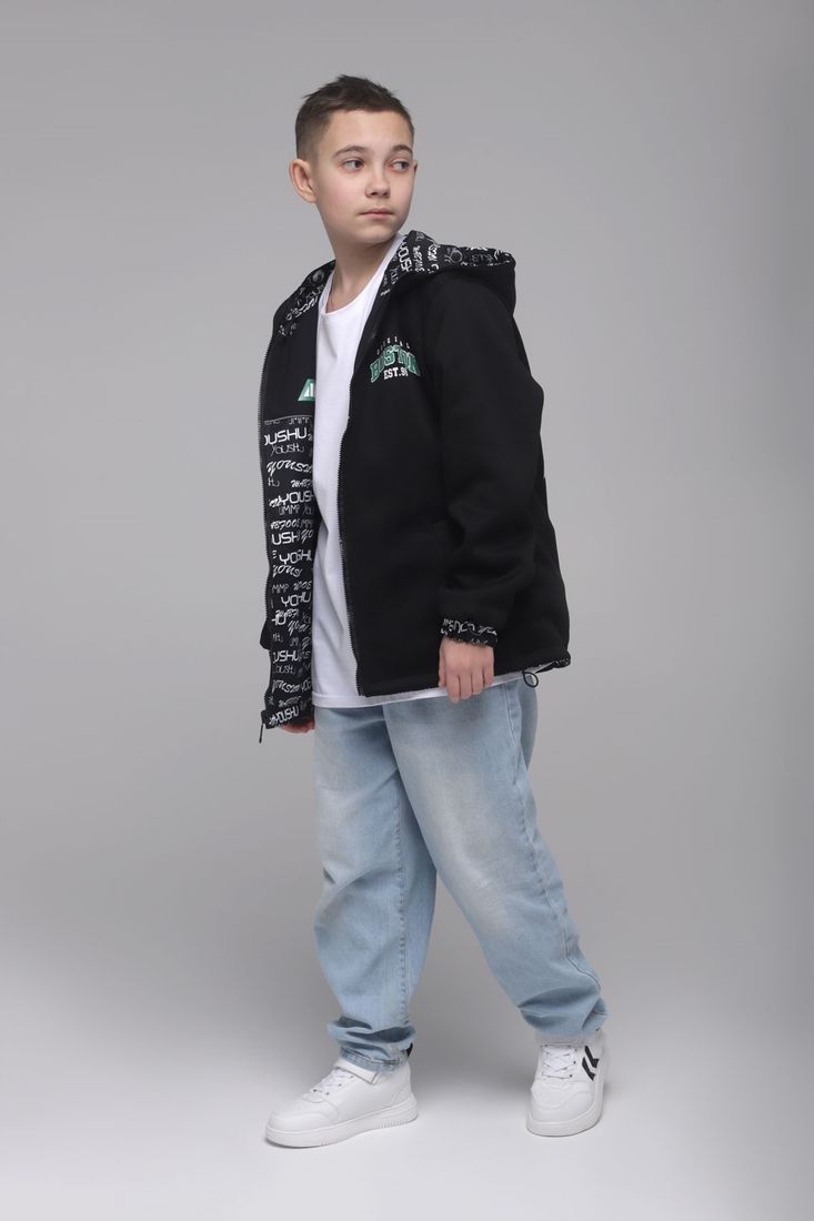 Фото Куртка для хлопчика двостороння A033 164 см Чорний (2000989397526D)