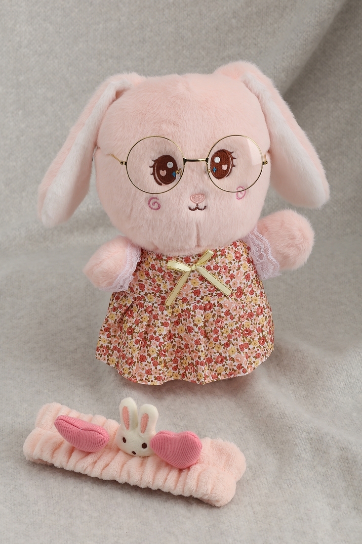 Фото Мягкая игрушка зайчик в платье C21703 Розовый (2000989445975)