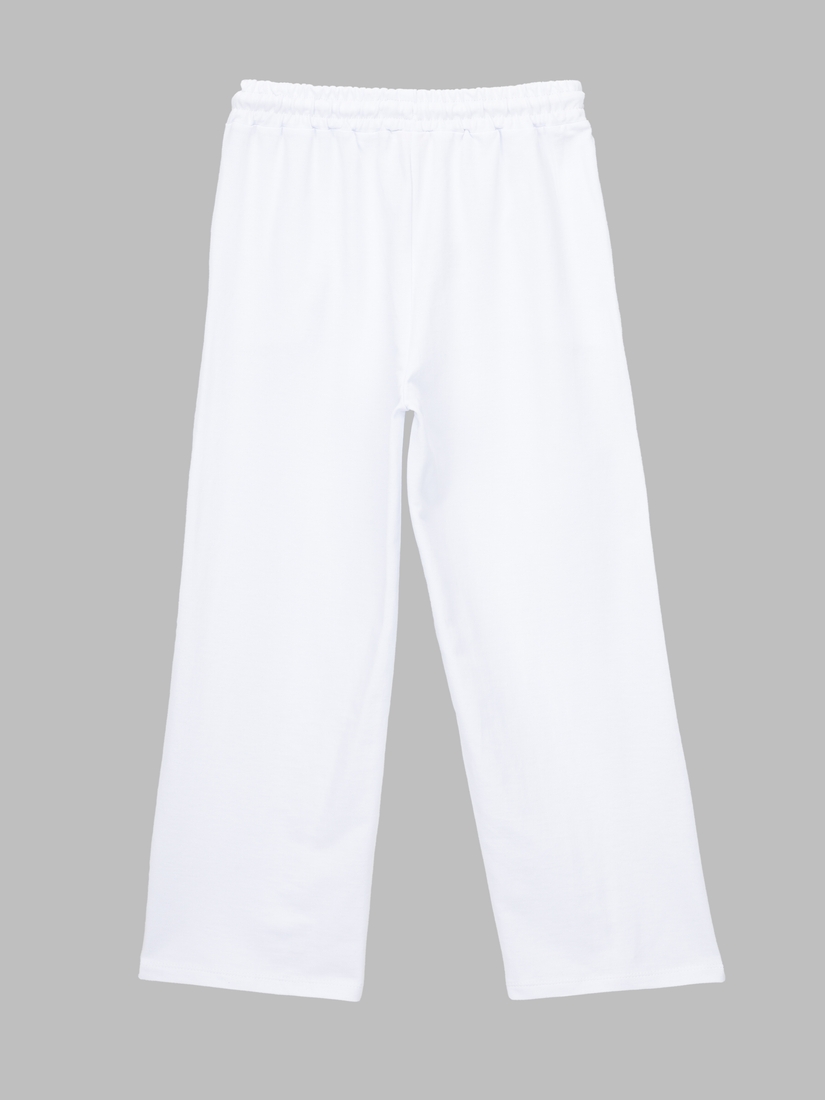 Фото Спортивные штаны однотонные прямые для девочки Тими 41130 164 см Белый (2000990540812D)