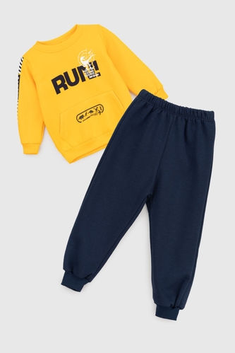 Фото Костюм (свитшот+штаны) для мальчика Pitiki 675 110 см Желтый (2000990047045W)