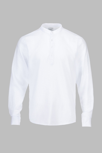 Фото Рубашка однотонная мужская FIGO 18401 2XL Белый (2000990623904S)