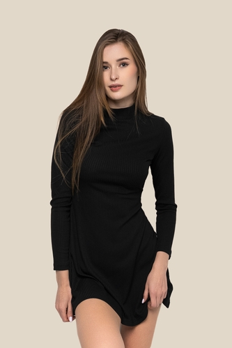 Фото Платье однотонное женское LAWA WTC02350 XL Черный (2000990247247D)(LW)