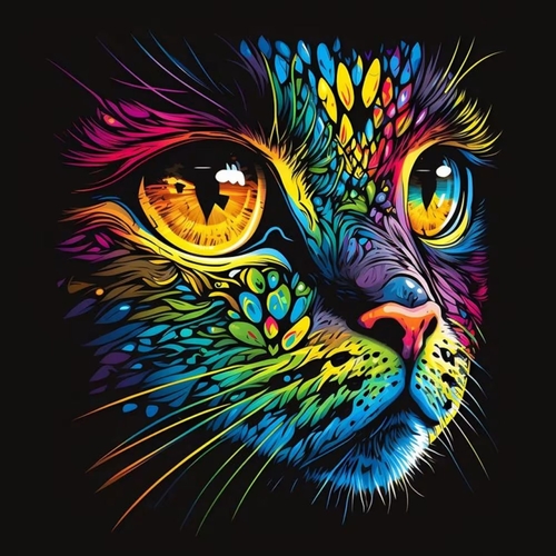 Фото Набор для росписи по номерам Красочный котенок Strateg AV4040-4 (4823113869298)