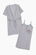 Комплект халат+сорочка жіночий MURAT KYZEY Горох Чорний 2XL Сірий (2000989747789A) Фото 7 з 17