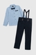 Костюми для хлопчика (сорочка+штани) Pitiki 3007 128 см Блакитний (2000989949640D) Фото 10 з 21