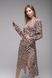 Платье женское с узором Sateen 3011-3511 XL Бежевый (2000989512578D) Фото 2 из 15
