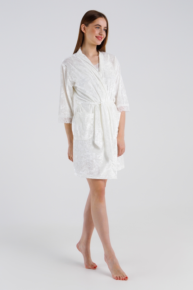 Фото Комплект халат+піжама жіночий Nicoletta 87130 XL Білий (2000990388957А)