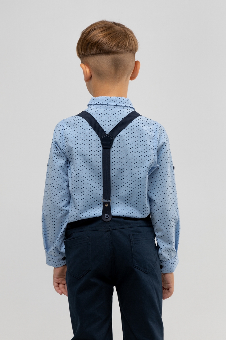 Фото Костюми для хлопчика (сорочка+штани) Pitiki 3007 122 см Блакитний (2000989949626D)