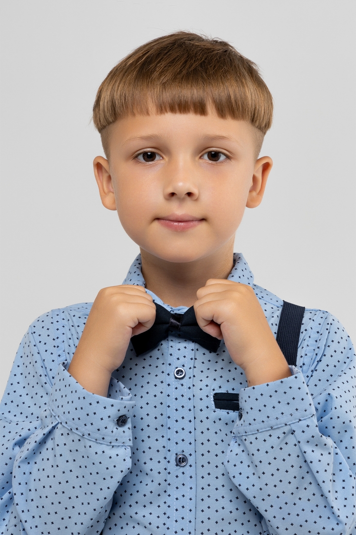 Фото Костюми для хлопчика (сорочка+штани) Pitiki 3007 128 см Блакитний (2000989949640D)