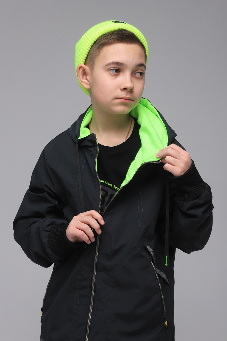 Фото Куртка двостороння для хлопчика B-005-3 164 см Хакі (2000989397304D)