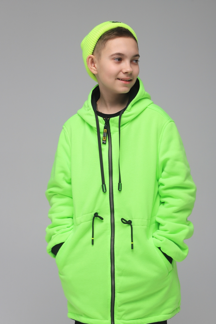 Фото Куртка двостороння для хлопчика B-005-3 140 см Хакі (2000989397267D)