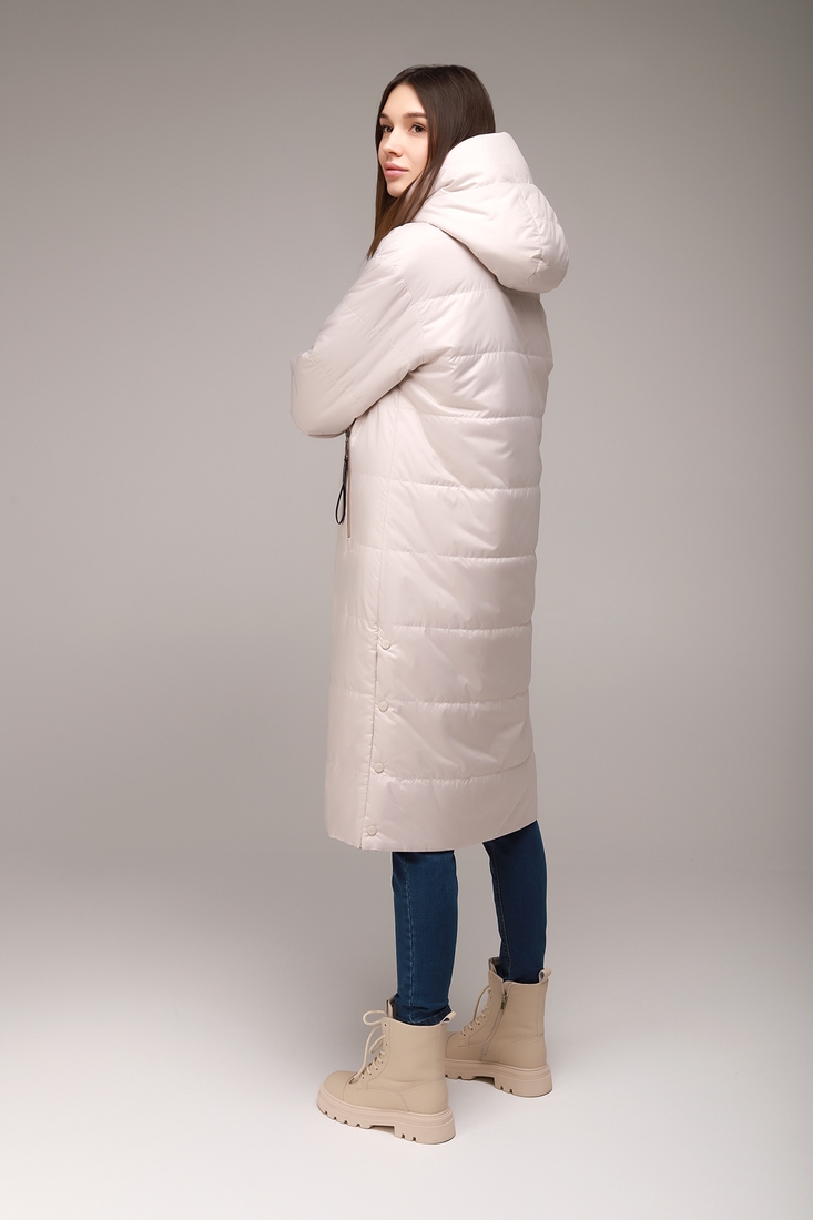 Фото Куртка жіноча двостороння 108-703 Button XL Молочно-бежевий (2000989400424D)