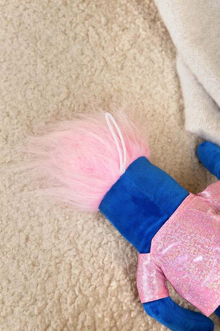 Фото М'яка іграшка однотоне волосся сосиска 40 см K6004 Синій (2000989497417)