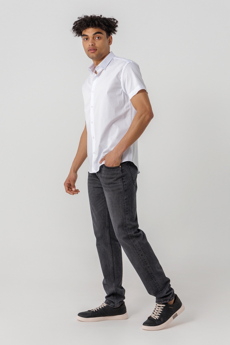 Фото Рубашка однотонная мужская Redpolo 3939 XL Белый (2000990523303S)