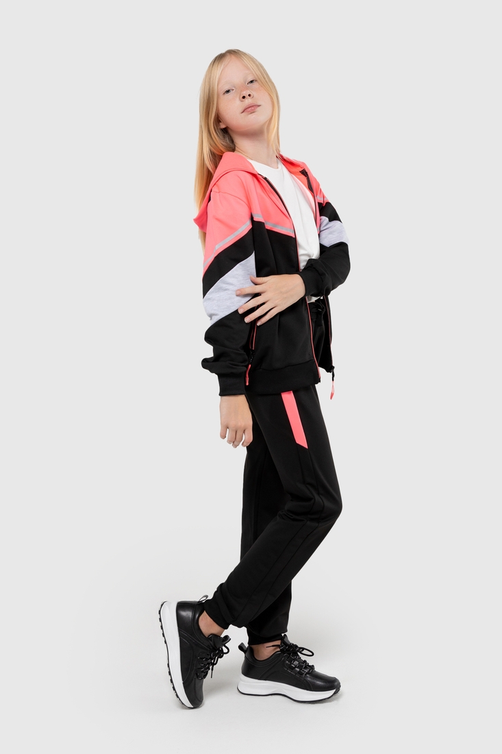 Фото Спортивний костюм для дівчинки S&D 6778 кофта + штани 134 см Малиновий (2000989917946D)