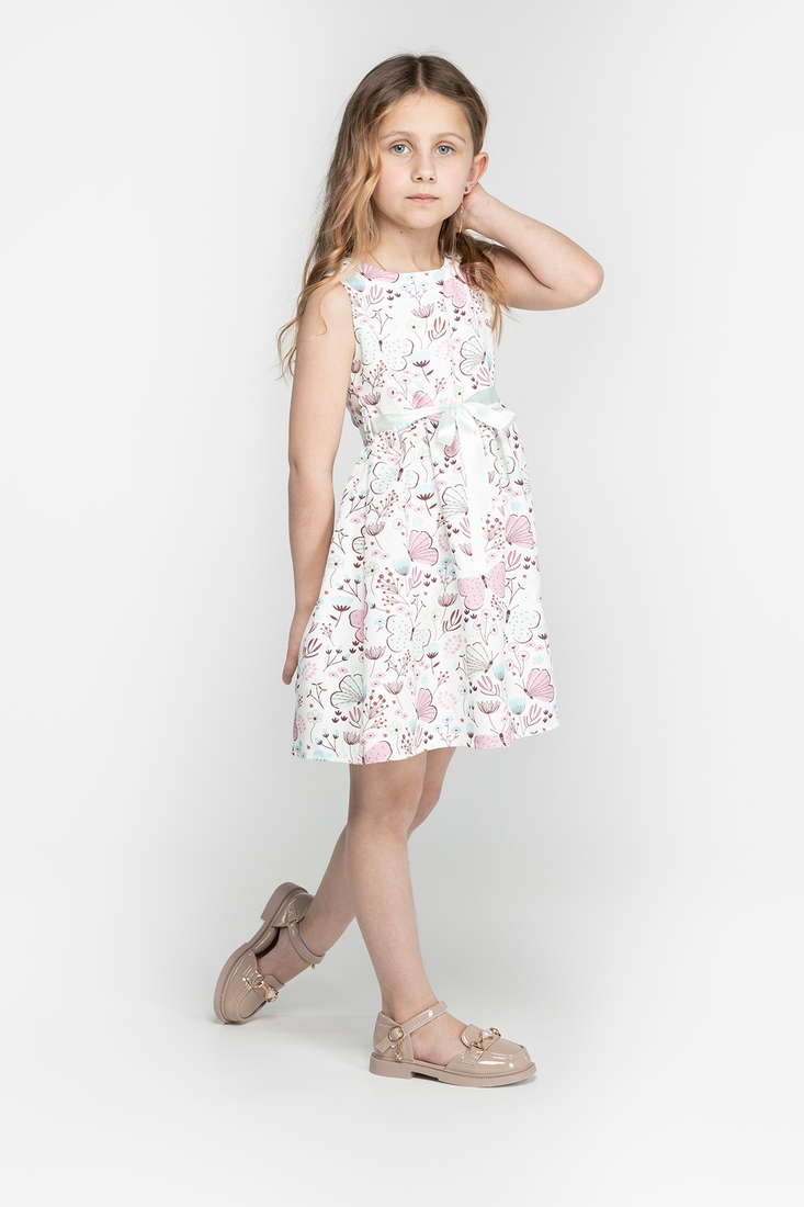 Фото Платье с узором для девочки Toontoy 23296 110 см Мятный (2000989585572S)
