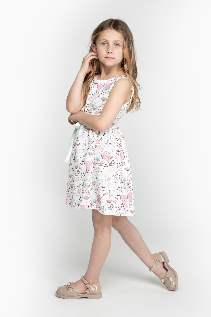 Фото Платье с узором для девочки Toontoy 23296 128 см Мятный (2000989585602S)