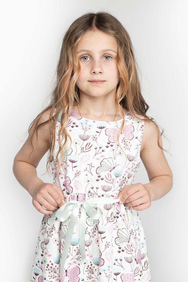 Фото Платье с узором для девочки Toontoy 23296 110 см Мятный (2000989585572S)