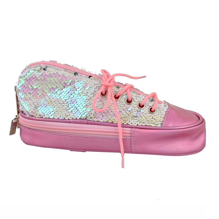Фото Пенал м'який "Yes" /532723/ TP-24 ''Sneakers with sequins'' pink (5056137159505)